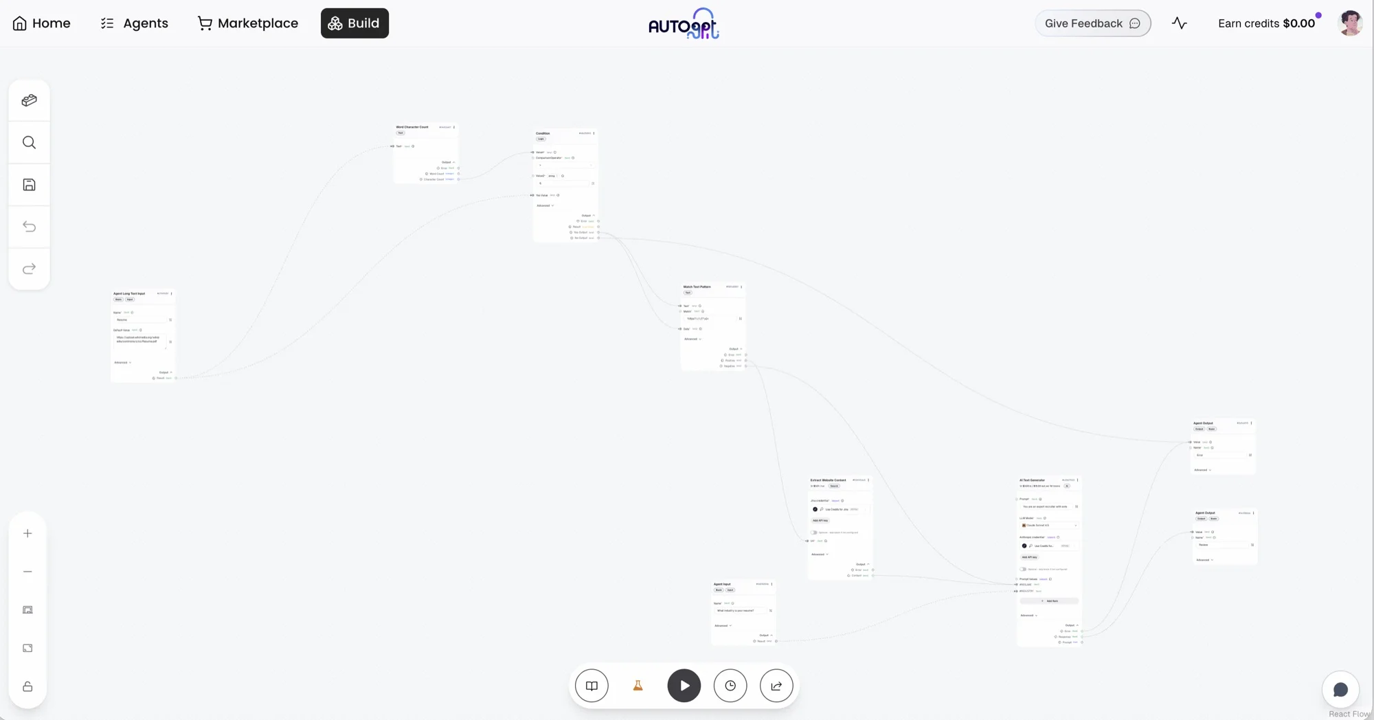 AutoGPT visual build canvas