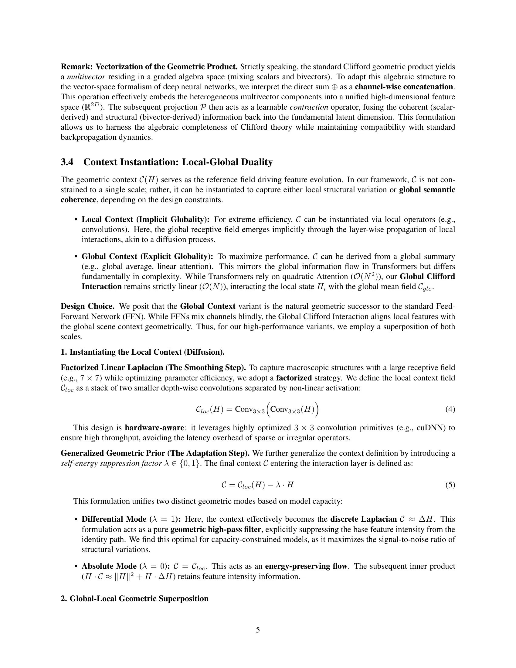 CliffordNet 主结果表和消融实验