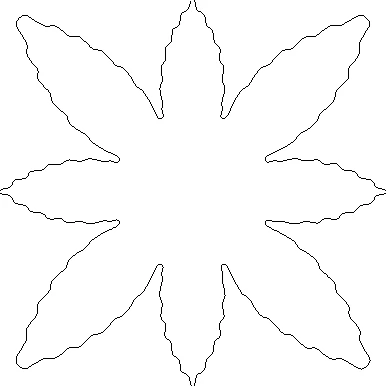 Binary edge/contour shape used in edge map compression experiments